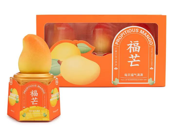 Mango Fruit Shape Ice Cream - 24 Count Case